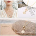 Женщины минималистские ювелирные украшения медные ожерелья Клавиля